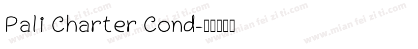 Pali Charter Cond字体转换